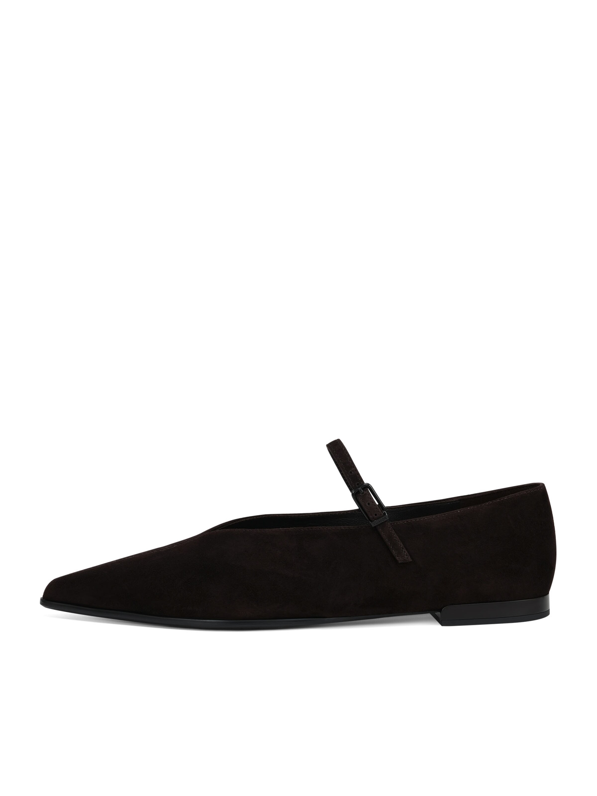 Potamy Ballet Flats with Strap in Brown: front