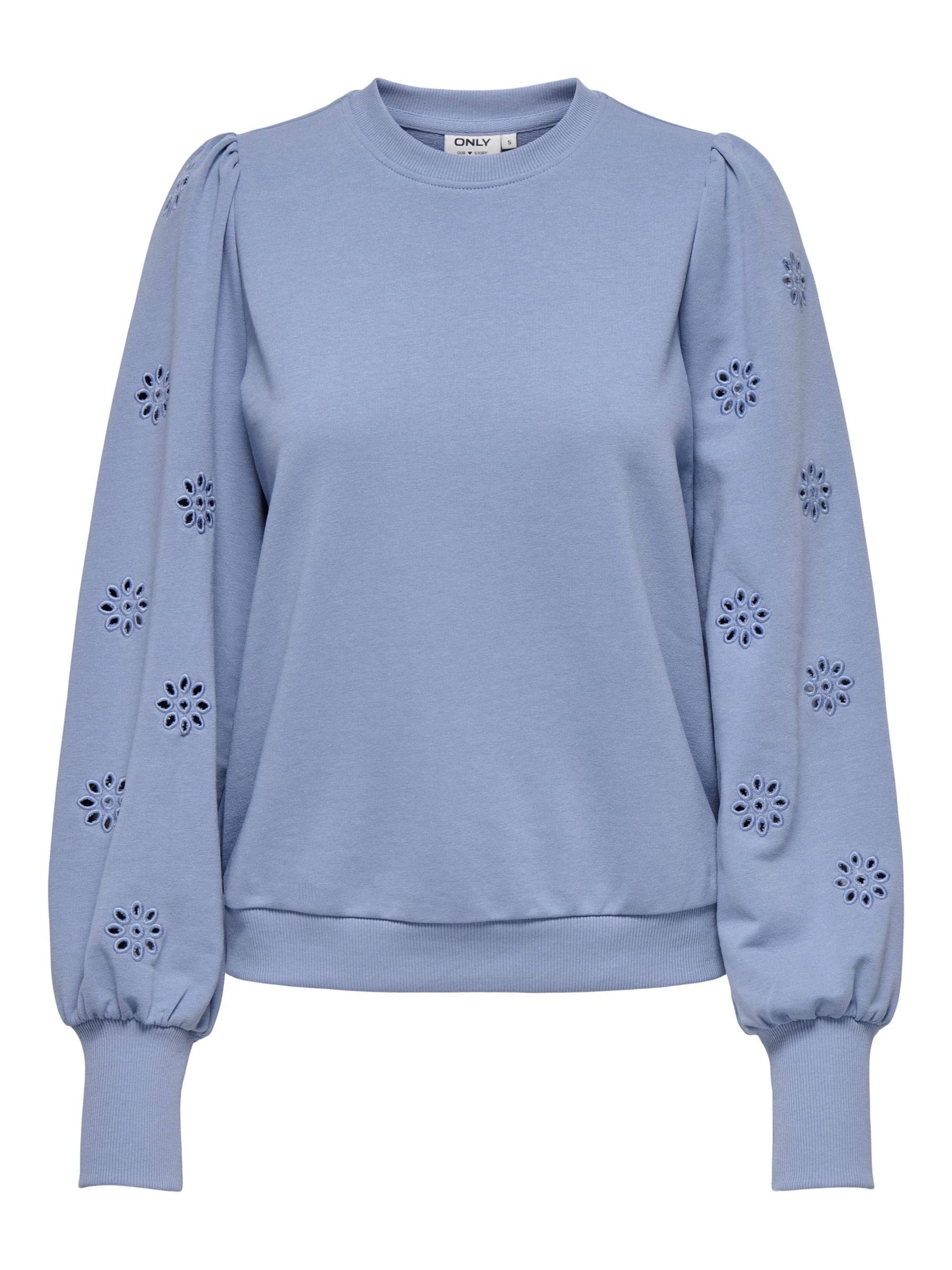 ONLYSweater majica 'ONLFemme' - plava boja: prednji dio