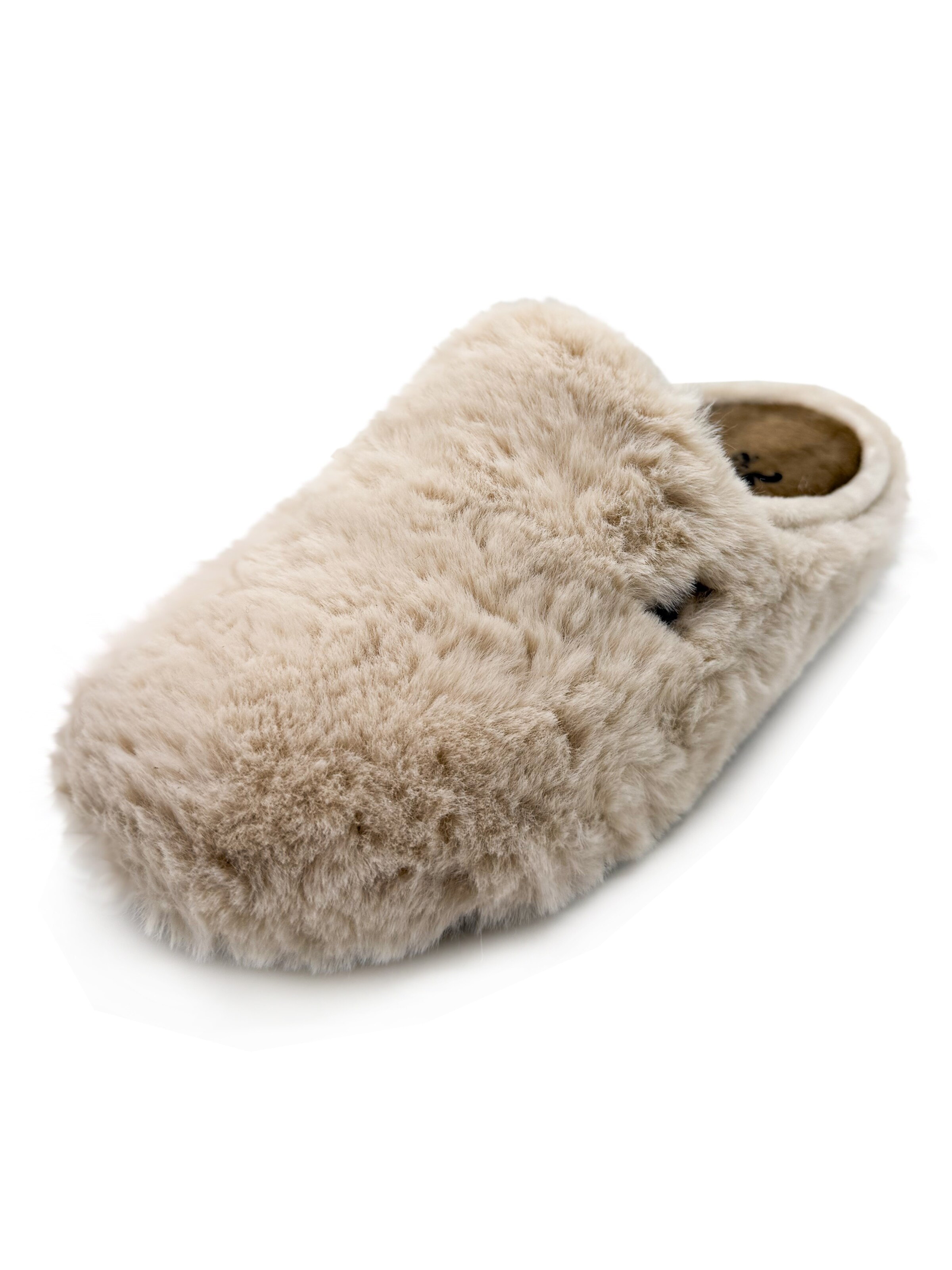 thies Mules 'thies 1856 ® Rec Fluffy Slipper' in Beige: front