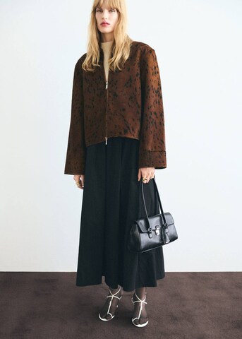 MANGO Between-Season Jacket 'Ink' in Brown: front