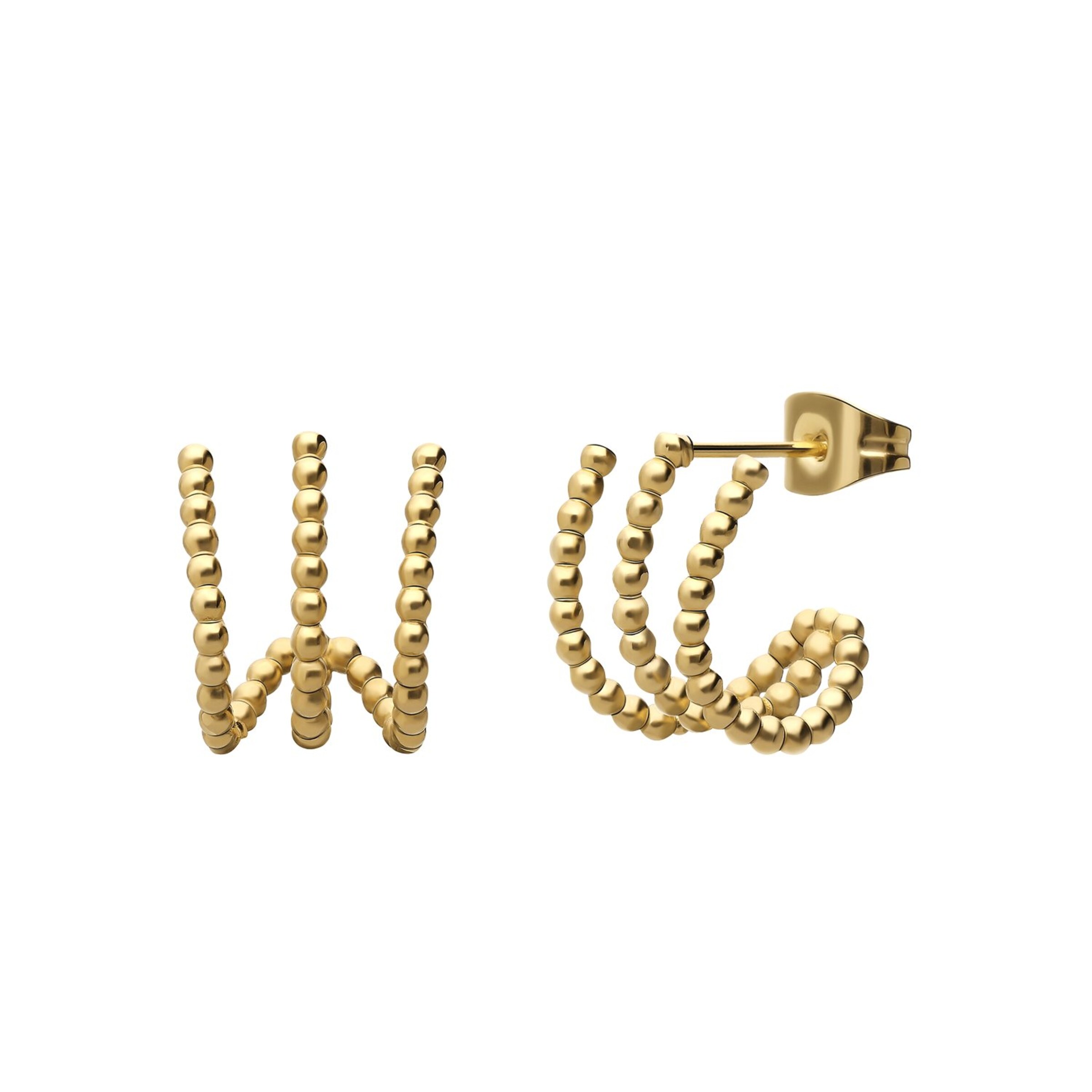Lucardi Earrings 'Chic' in Gold: front