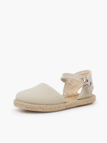 Sandales Pisamonas en beige : devant