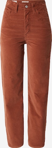LEVI'S ® - Vaquero 'Ribcage Straight Ankle' en marrón: frente