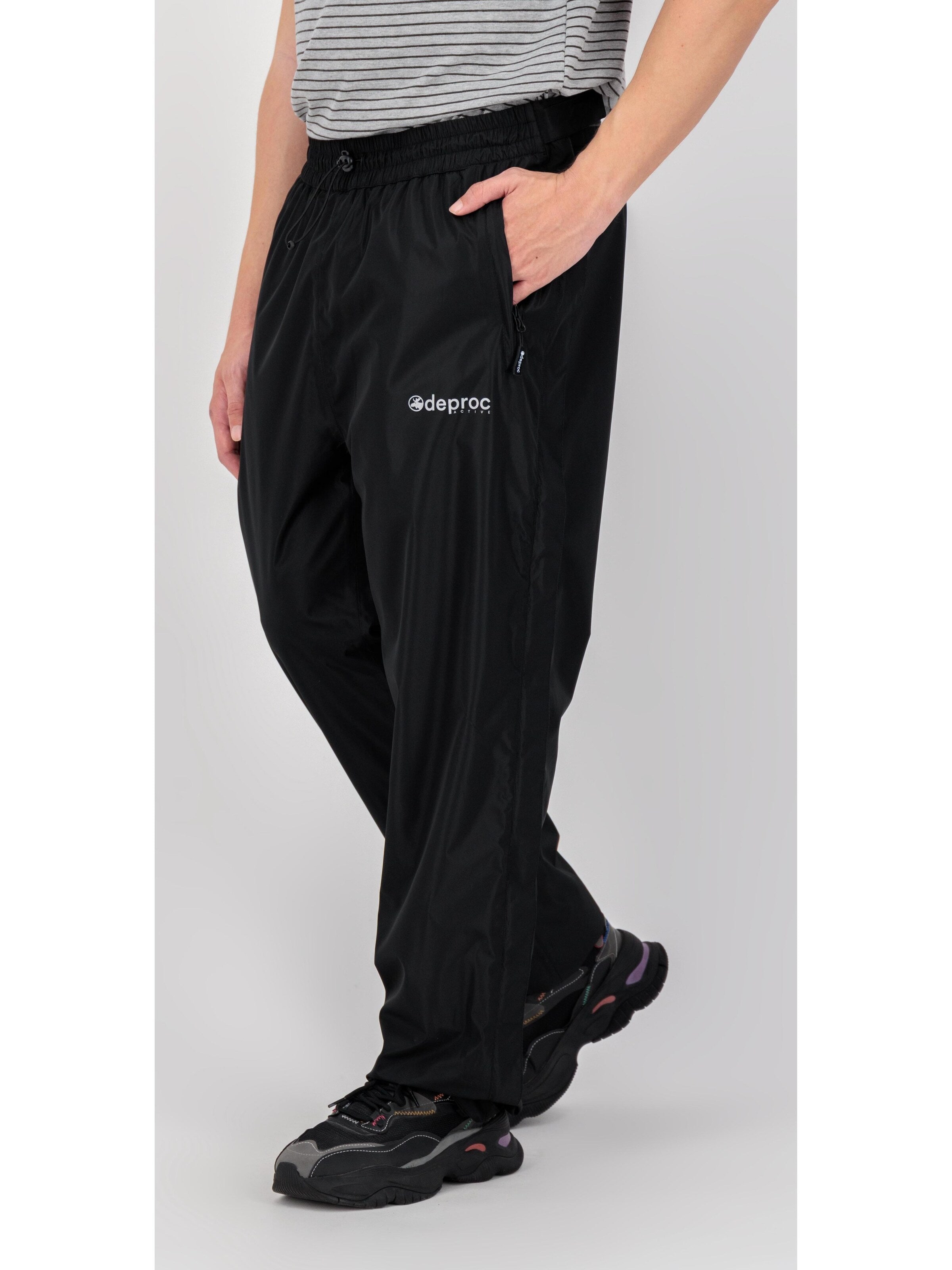 deproc Loosefit Functionele broek 'KORSIKA RAINPNT' in Zwart