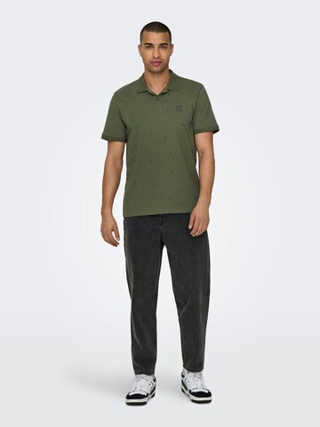 zaļš Only & Sons T-Krekls 'DAVE'