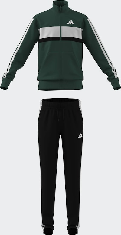 sötétzöld / fekete / fehér ADIDAS SPORTSWEAR Tréningruha 'Seasonal Essentials Tiberio' - 128, Termék nézet