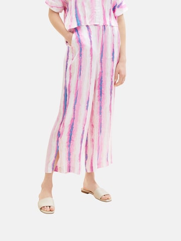 Wide leg Pantaloni di TOM TAILOR in rosa: frontale