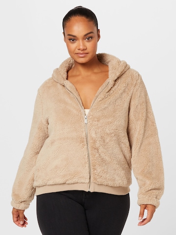 ONLY Carmakoma Between-Season Jacket 'NEW ANNA' in Beige: front