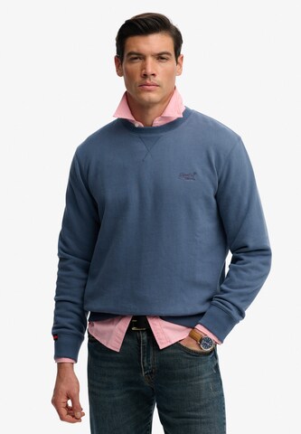 Superdry & Co Sweatshirt 'Essential' in Blauw: voorkant