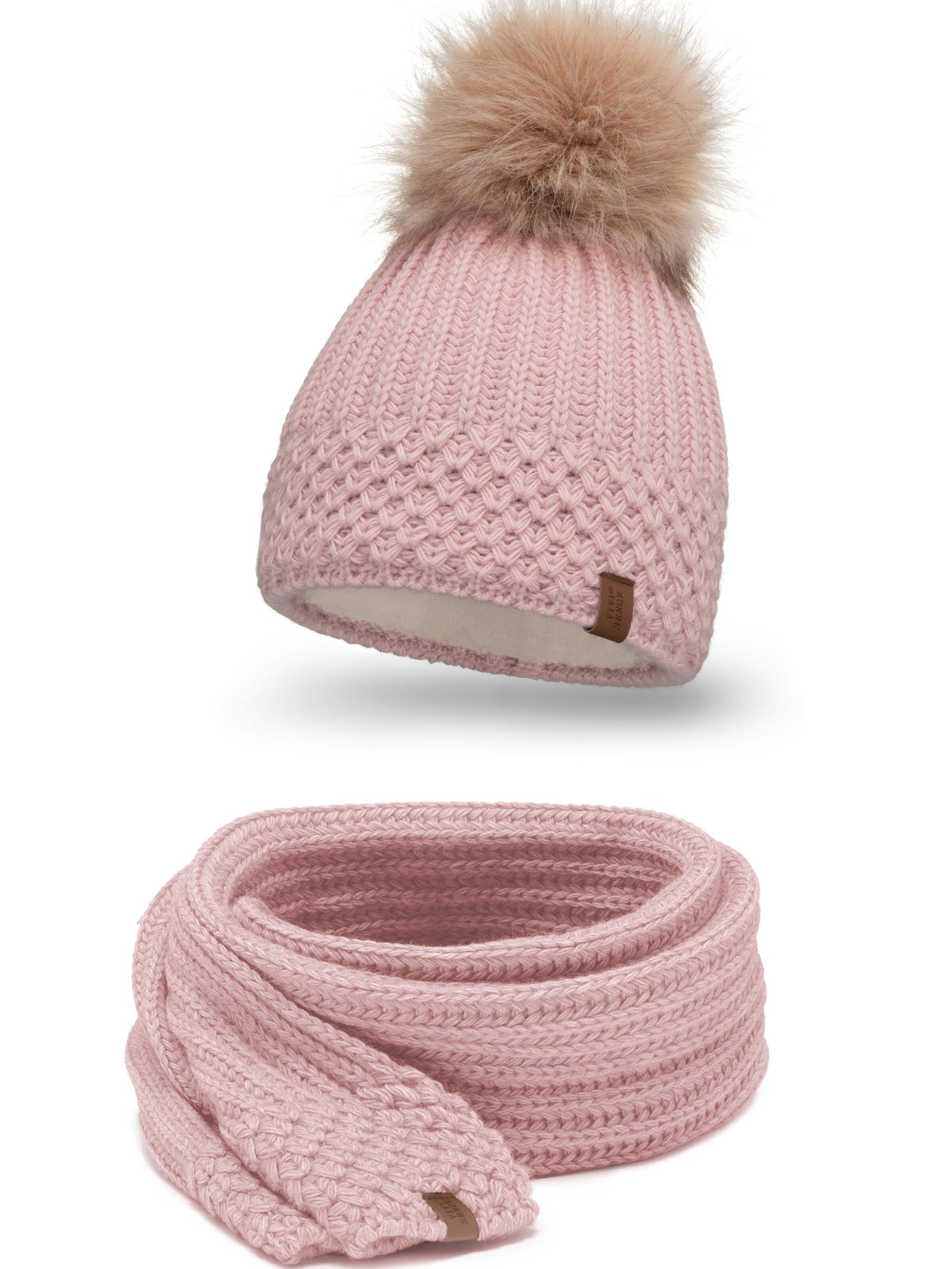 Vivisence Mütze '7016 Set'‌‌ in Pink: Vorderseite