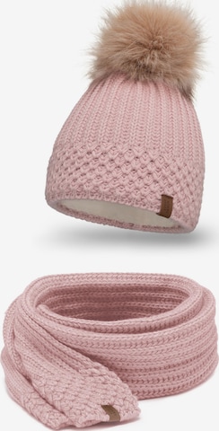 Vivisence Mütze '7016 Set' in Pink: Vorderseite