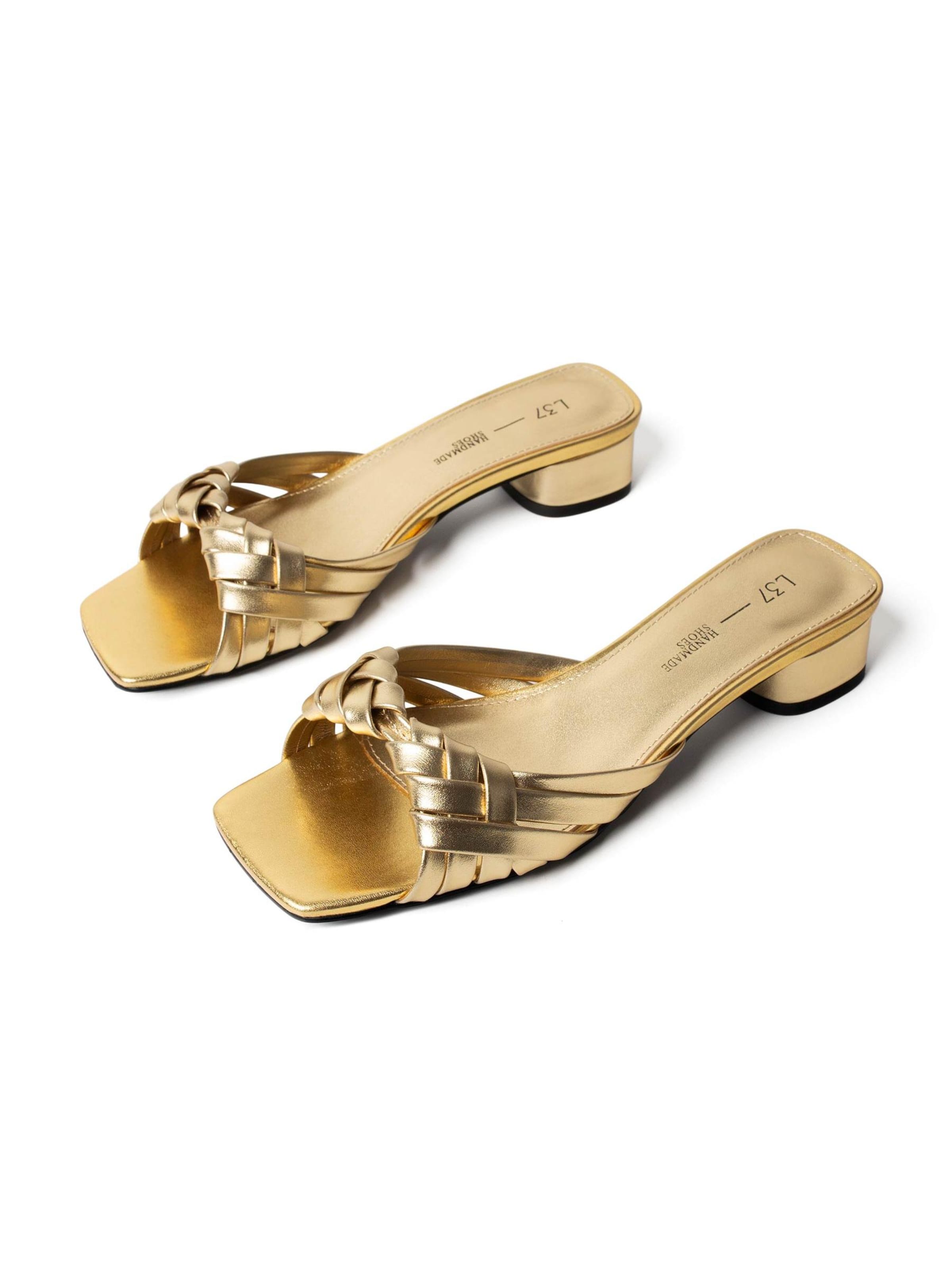 L37 HANDMADE SHOES - Zapatos abiertos 'SMELLS LIKE SPIRIT' en oro
