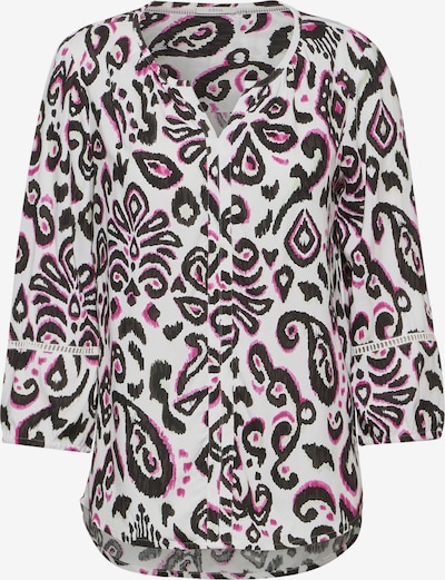 CECIL Bluse in dunkelpink / schwarz / weiß, Produktansicht