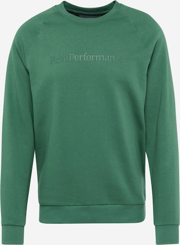 PEAK PERFORMANCE - Sweatshirt de desporto em verde: frente
