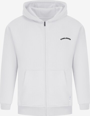 Smilodox Zip-Up Hoodie 'Daron' in White: front