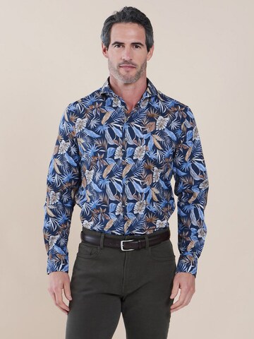 R2 Amsterdam Regular fit Button Up Shirt in Blue