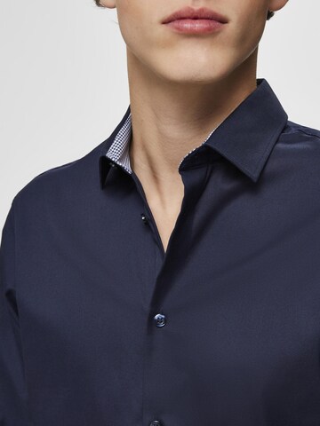 Slim fit Camicia 'Mark' di SELECTED HOMME in blu