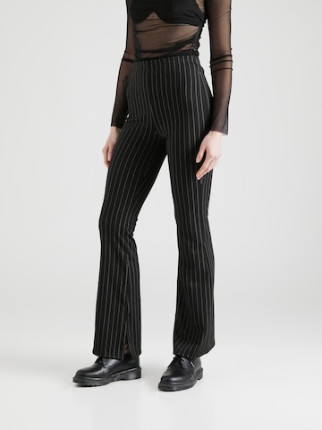 évasé Pantalon Trendyol en noir : devant