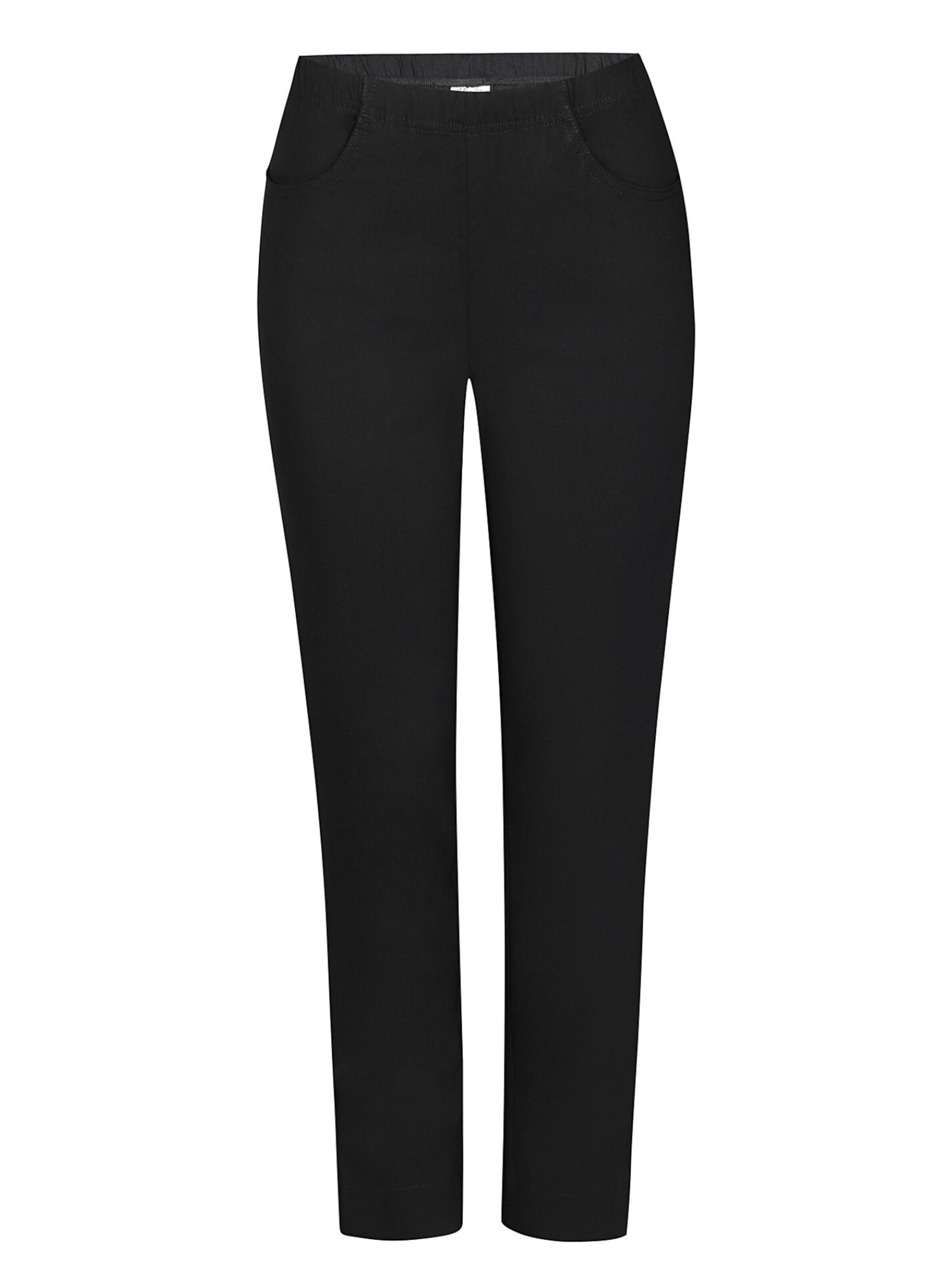 Slimfit Pantaloni 'Judith 308' di ze-ze in nero: frontale