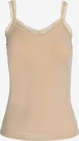 Influencer Top in Beige: front