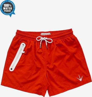 Garados Swim Board Shorts in Red: front