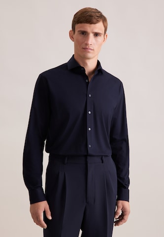 SEIDENSTICKER Slim Fit Hemd in Blau: Vorderseite