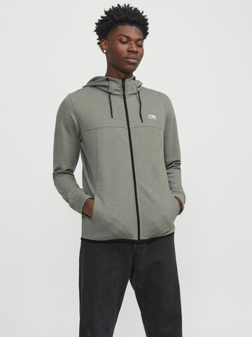 JACK & JONES Tepláková bunda 'JCOAir' - Sivá: predná strana