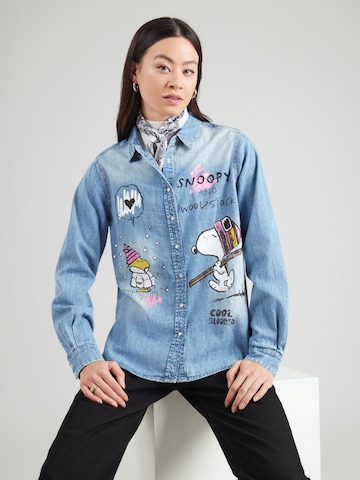 PRINCESS GOES HOLLYWOOD Μπλούζα 'Snoopy' σε μπλε: μπροστά