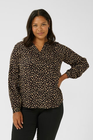 KAFFE CURVE - Blusa 'Jalu' em preto: frente