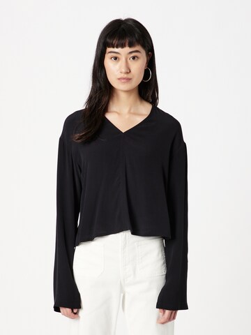 UNITED COLORS OF BENETTON Blouse in Zwart: voorkant