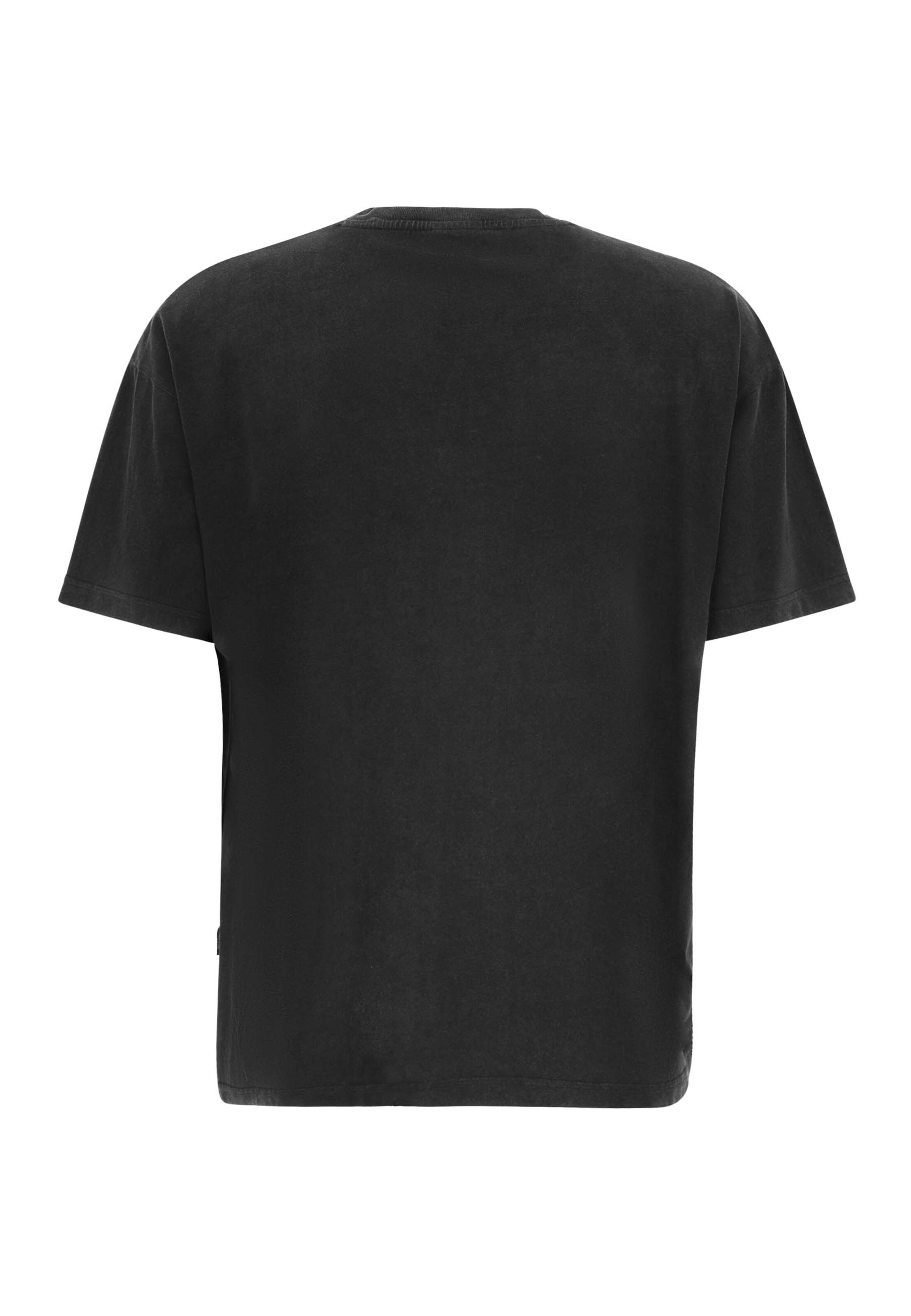 Oldskull Shirt 'Peach Dyed Basic Oldskull' in Black