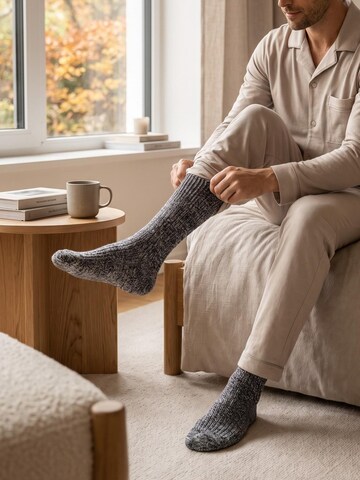 sockenkauf24 Skarpety 'Norweger Wollsocken' w kolorze szary