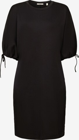 ESPRIT Gebreide jurk in Zwart: voorkant
