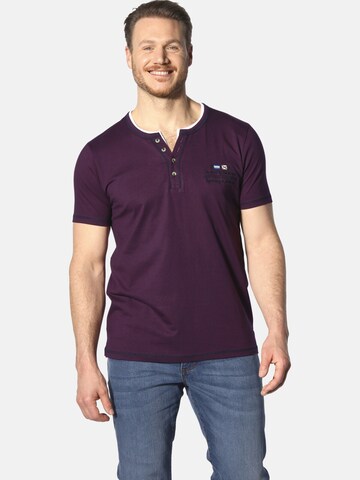 Jan Vanderstorm Shirt ' Haftor ' in Rood: voorkant