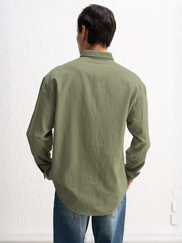 Giesto Comfort fit Button Up Shirt in Green