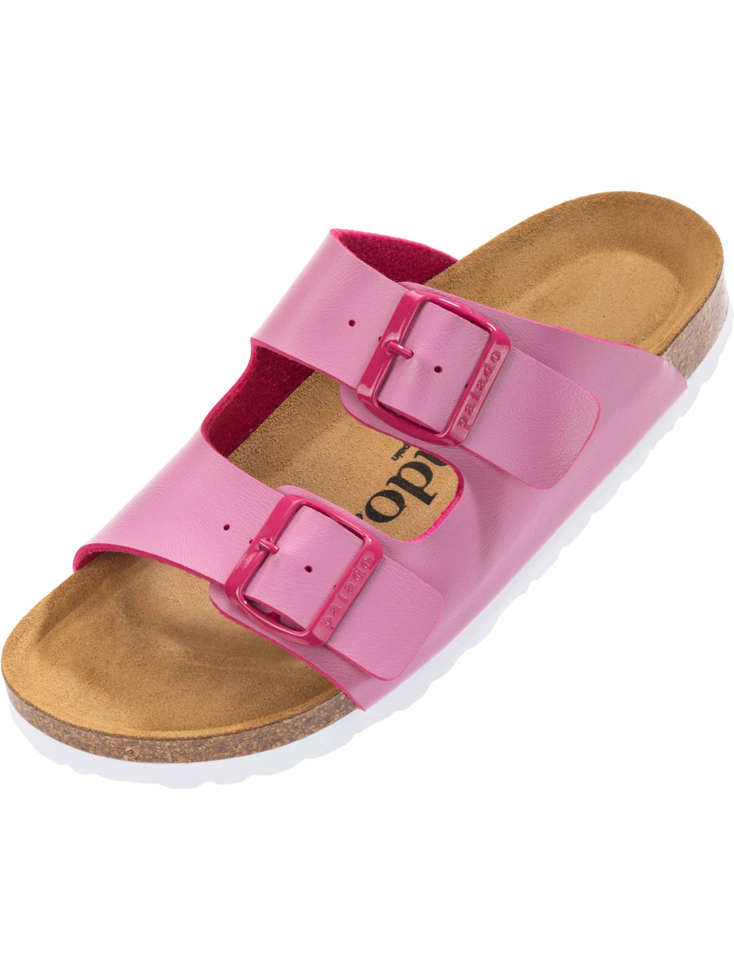 Palado Pantolette 'Korfu' in Pink: Vorderseite