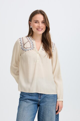 b.young Bluse i beige: forside