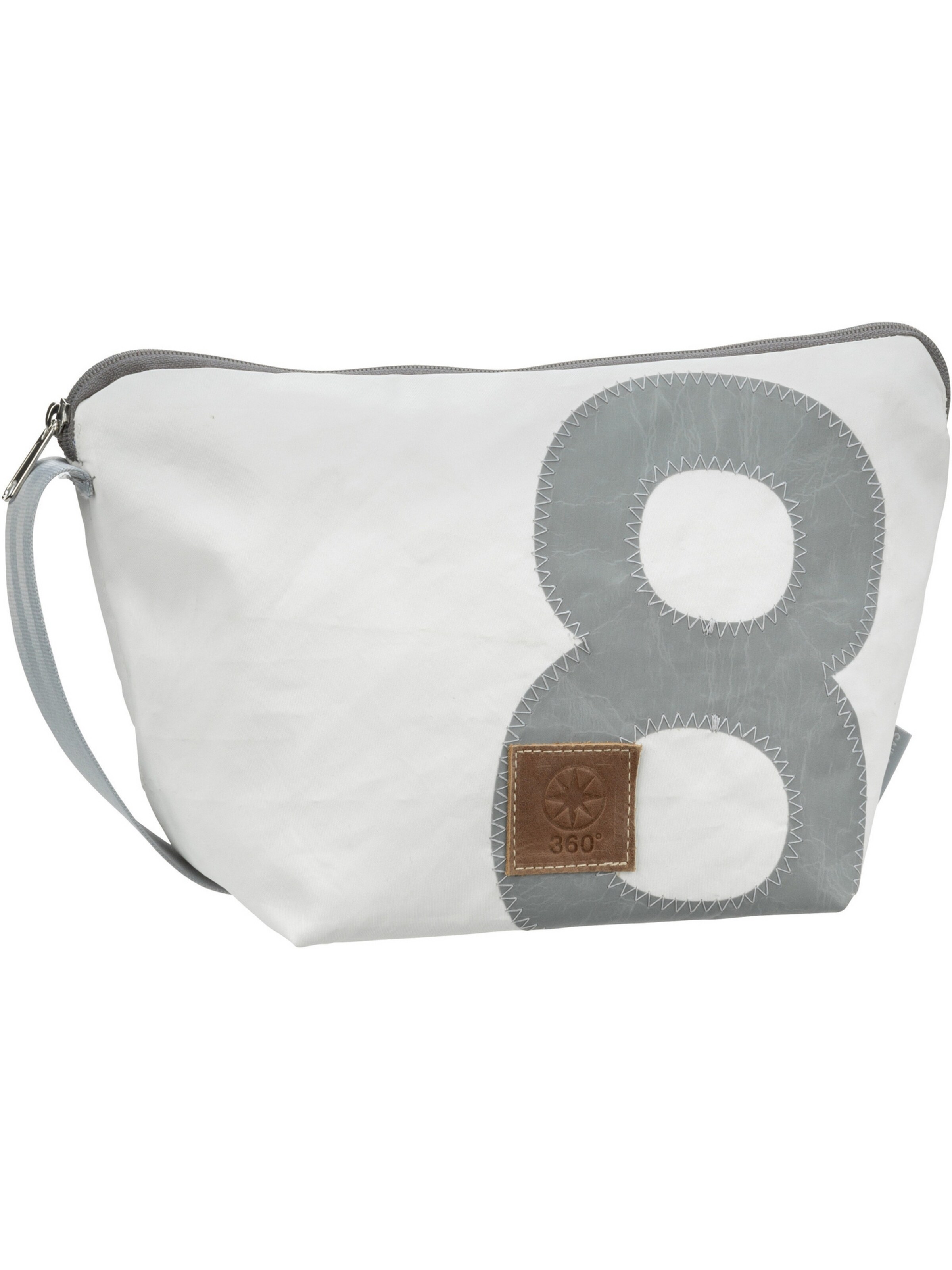 360 Grad Kulturtasche 'Brise' in Weiß: Vorderseite