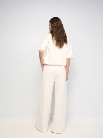 Salsa Jeans Wide leg Pleat-front trousers in White