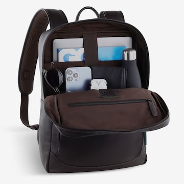 bugatti leather slim backpack Core Collections Back is padded and made of a mesh material to enhance comfort while carrying bugatti Backpack 'Clark' in Dark