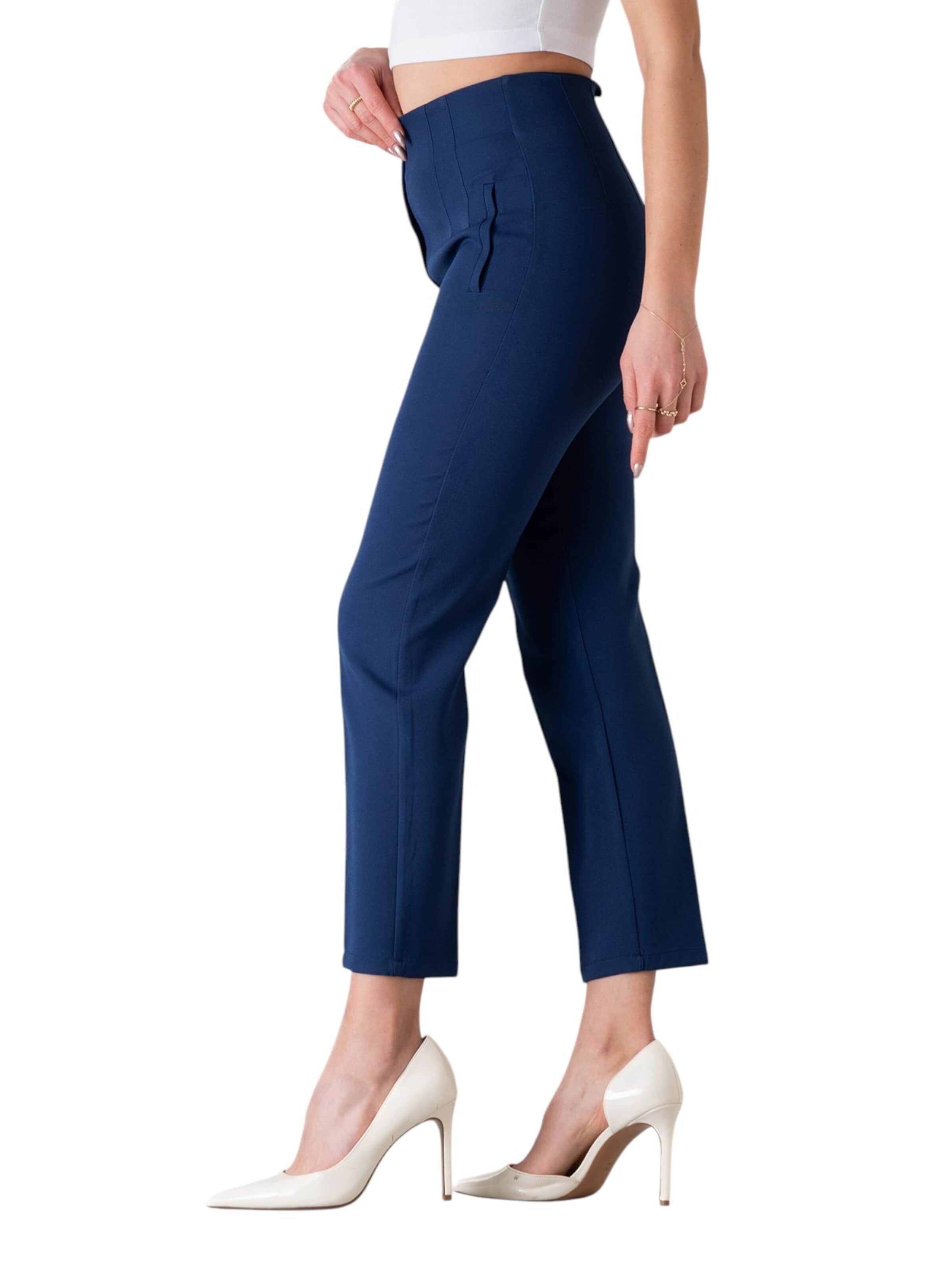 Slimfit Pantaloni con piega frontale 'Alessia' di fashionshowcase in blu