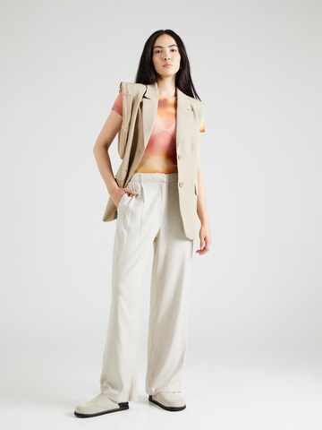 Wide Leg Pantalon à pince 'OBJLIVA' OBJECT en beige