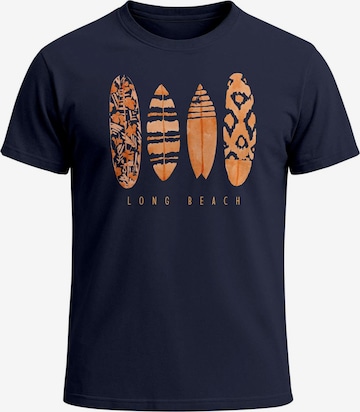 Neverless Shirt 'Long Beach' in Blue: front