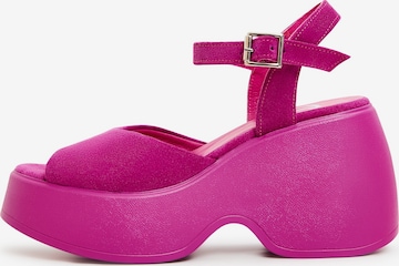 CESARE GASPARI Sandaal in Roze: voorkant