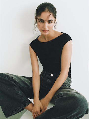 Pull&Bear Блуза боди в черно