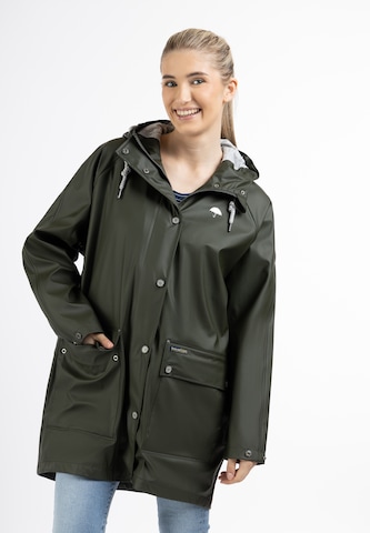 Schmuddelwedda Raincoat in Green: front