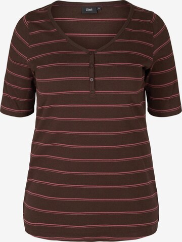 Zizzi - Camiseta 'Efazile' en marrón: frente