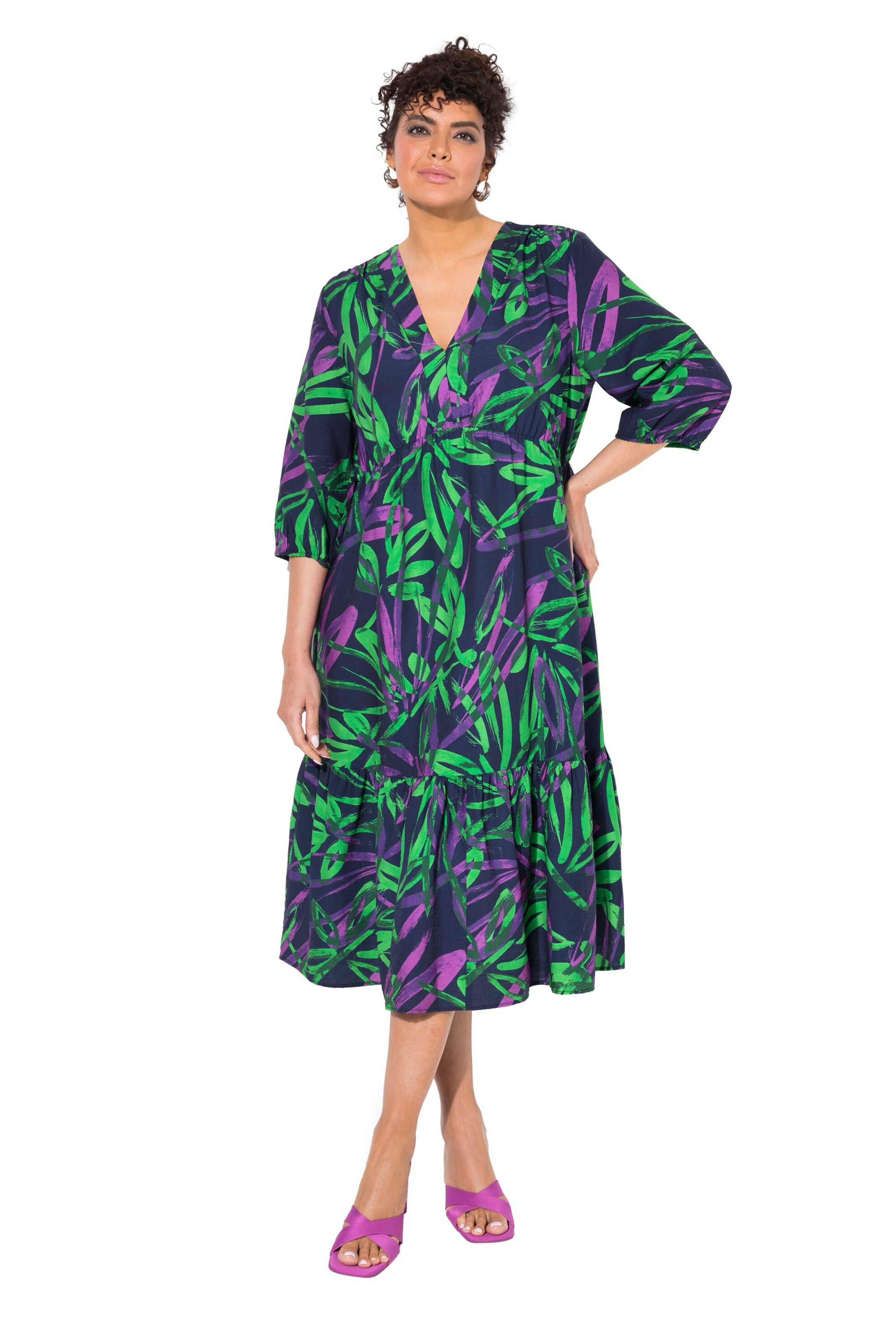 Ulla Popken Dress in Blue: front