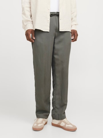 JACK & JONES regular Παντελόνι με τσάκιση 'JPSTKARL SKYE' σε πράσινο: μπροστά