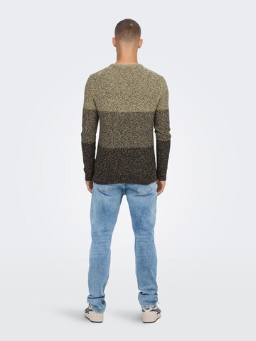 Only & Sons Pullover 'Tuck' in Grün